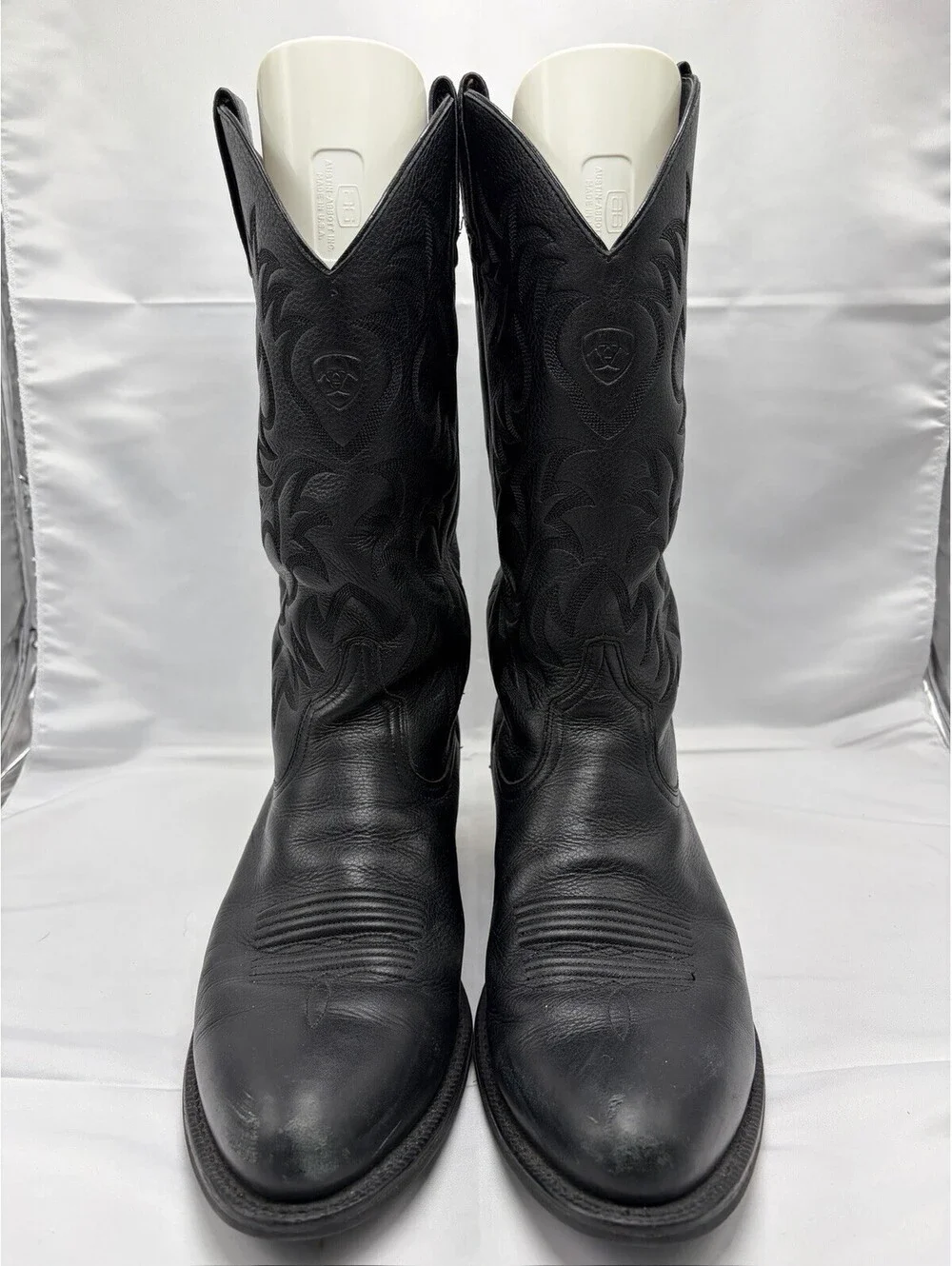 Ariat Heritage R Toe Black Leather Cowboy Boots Men’s 12 D 10002218